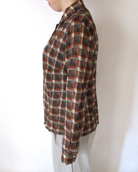 画像3: 【気負わずゆるっと*】大人っぽブラウンシャツ (3)