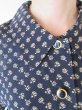 画像6: 【ネイビー✖️ホワイトのテッパンカラー*】1点もの*染めのブラウス (6)